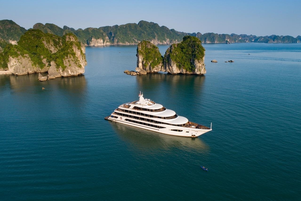 Admiring the beautiful Ha Long Bay from a luxurious cruise is an incredibly fascinating experience