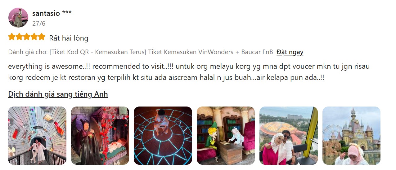 Reviews of VinWonders Phu Quoc