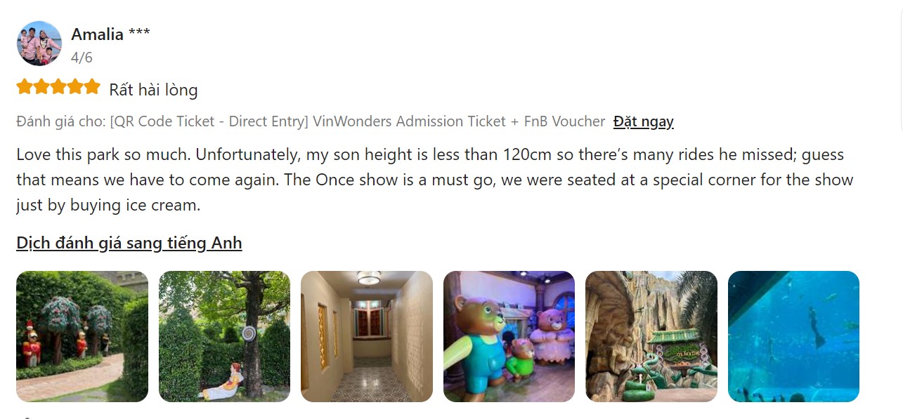 Reviews of VinWonders Phu Quoc