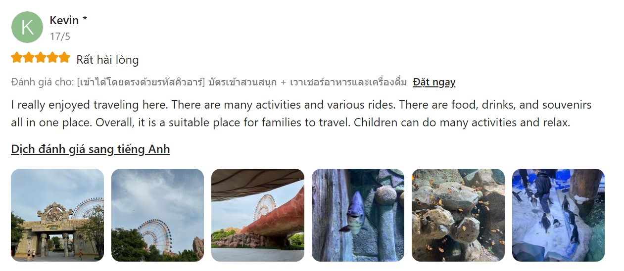 Reviews of VinWonders Phu Quoc