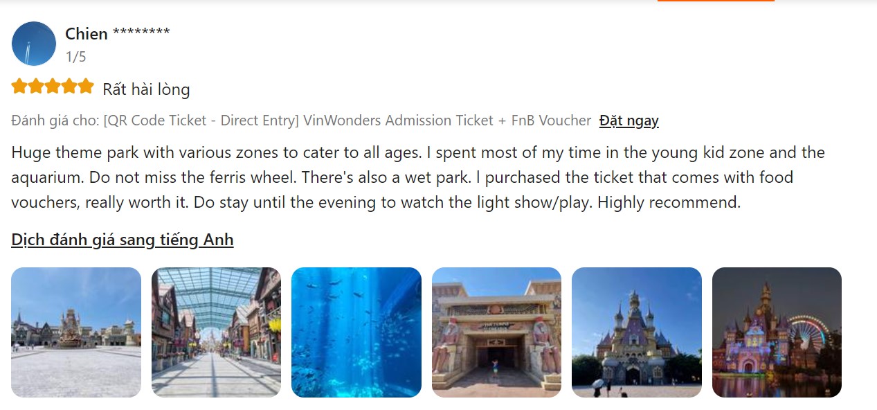 Reviews of VinWonders Phu Quoc
