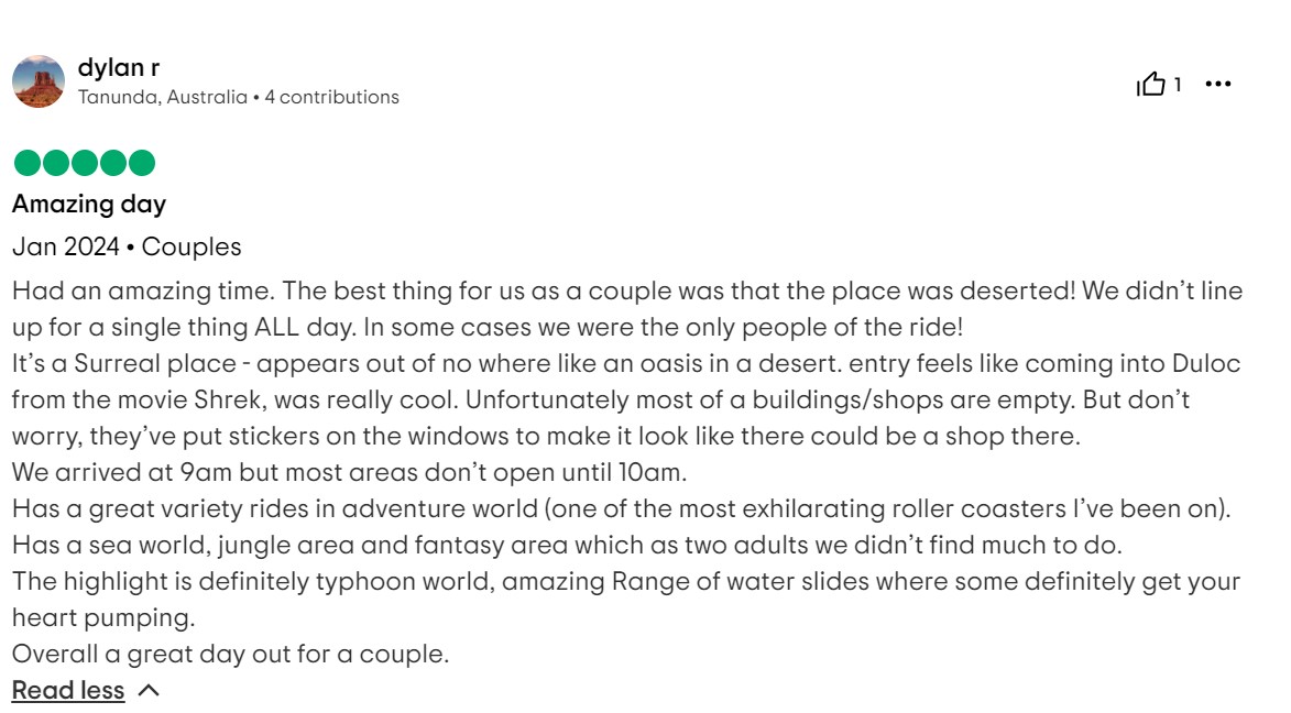 Reviews of VinWonders Phu Quoc